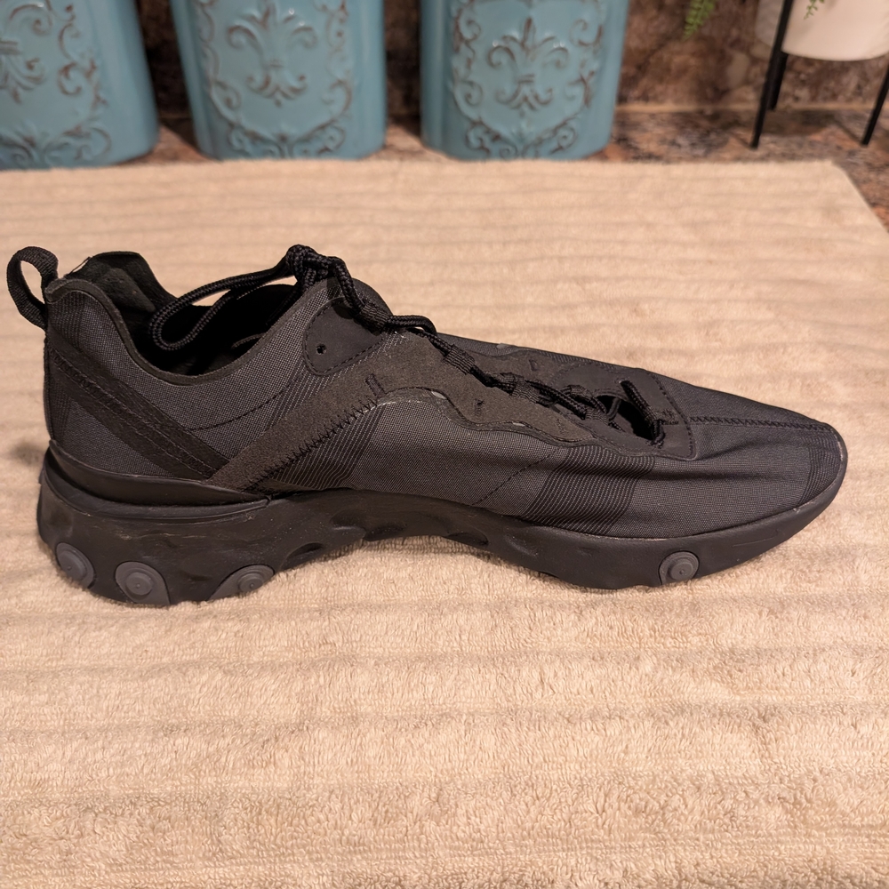 Nike BQ6166-008 React Element 55 Black Lace-Up Running Shoes Men's US 13 - Picture 5 of 16